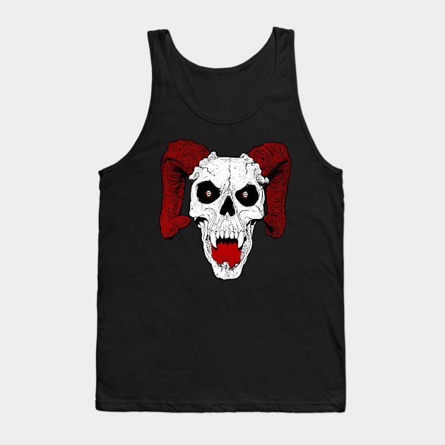 ATH Demon Skull Tank Top by All The Horror